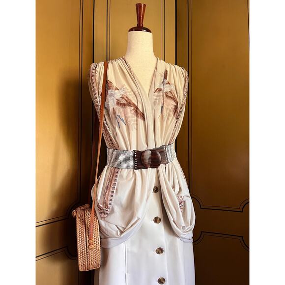 Round wicker bag, boho style - Picture 8 of 9